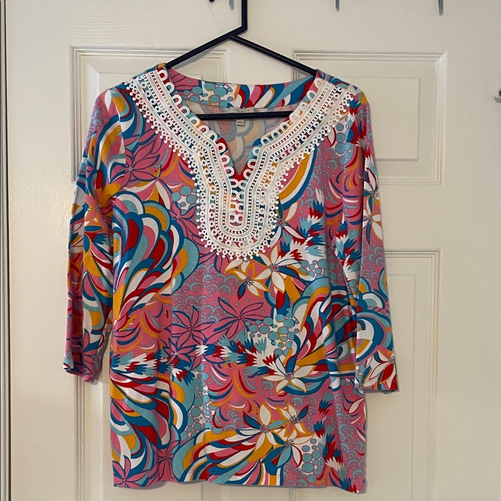 Talbots Multicolor Boho Tunic Top